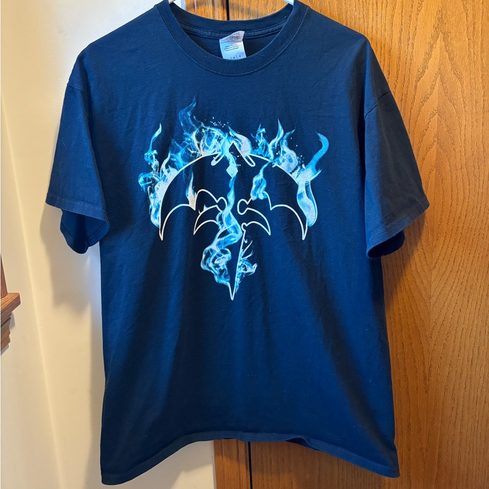 Queensryche Concert Tour 2015 Tshirt Mens Size Large Two Sided Band Blue Black